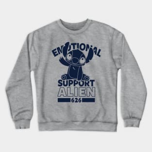 Emotional Support Animal Cute Alien Cartoon Meme Crewneck Sweatshirt